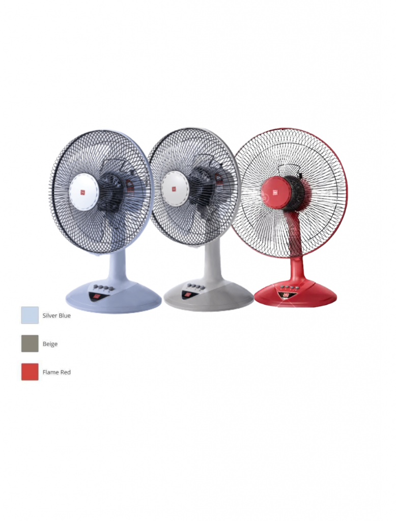 Kdk Table Fan Silver Blue Beige Flame Red Slw Lighting